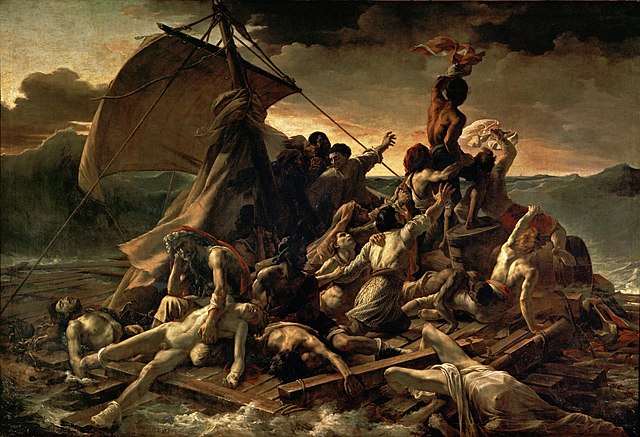 The Raft of the Medusa, oil on canvas, by Théodore Géricault, 1818-1819