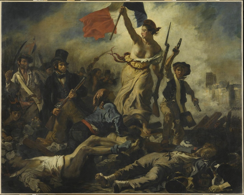 Liberty Leading the People, oil painting on canvas by Eugène Delacroix, 1830