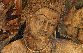 Bodhisattva Painting, Ajanta caves, Maharashtra, India 