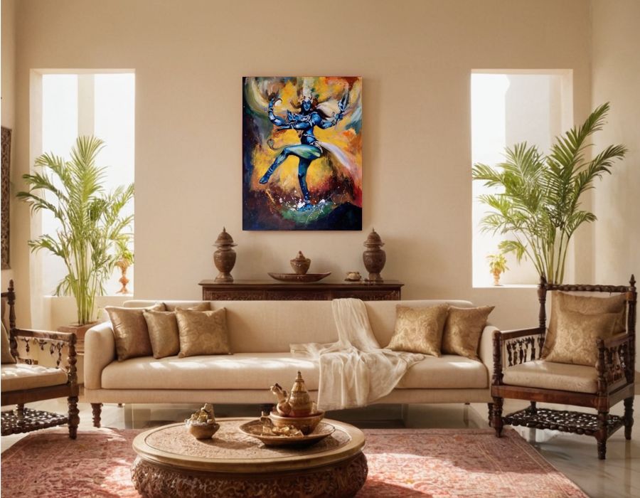 shiva painting wedding anniversary gift, 25 year anniversary gift, 25th marriage anniversary gifts