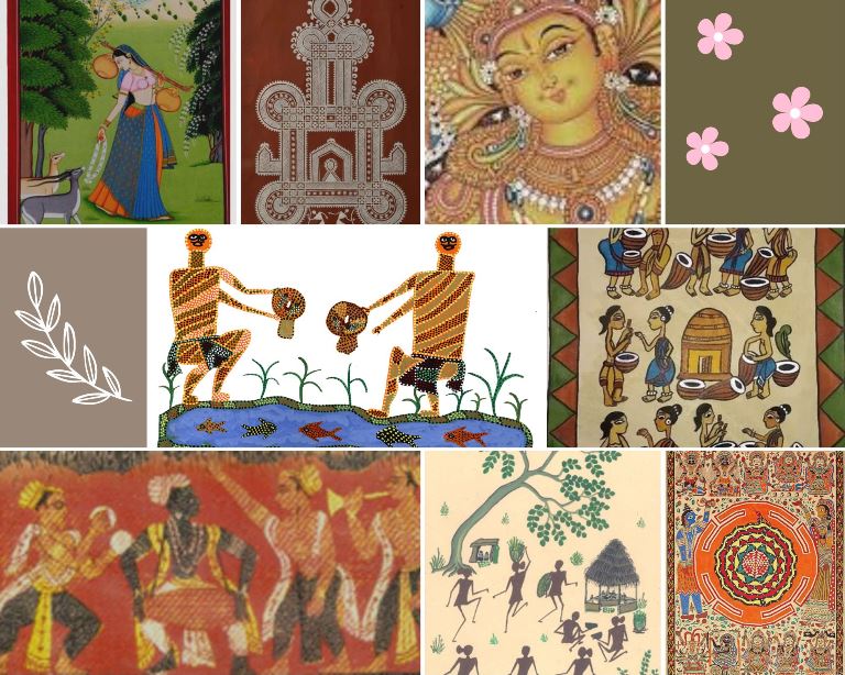 From Madhubani to Pichwai art, India has a rich repertoire of folk art. Folk  painting is usually bright in its choice of colours and the ... | Instagram