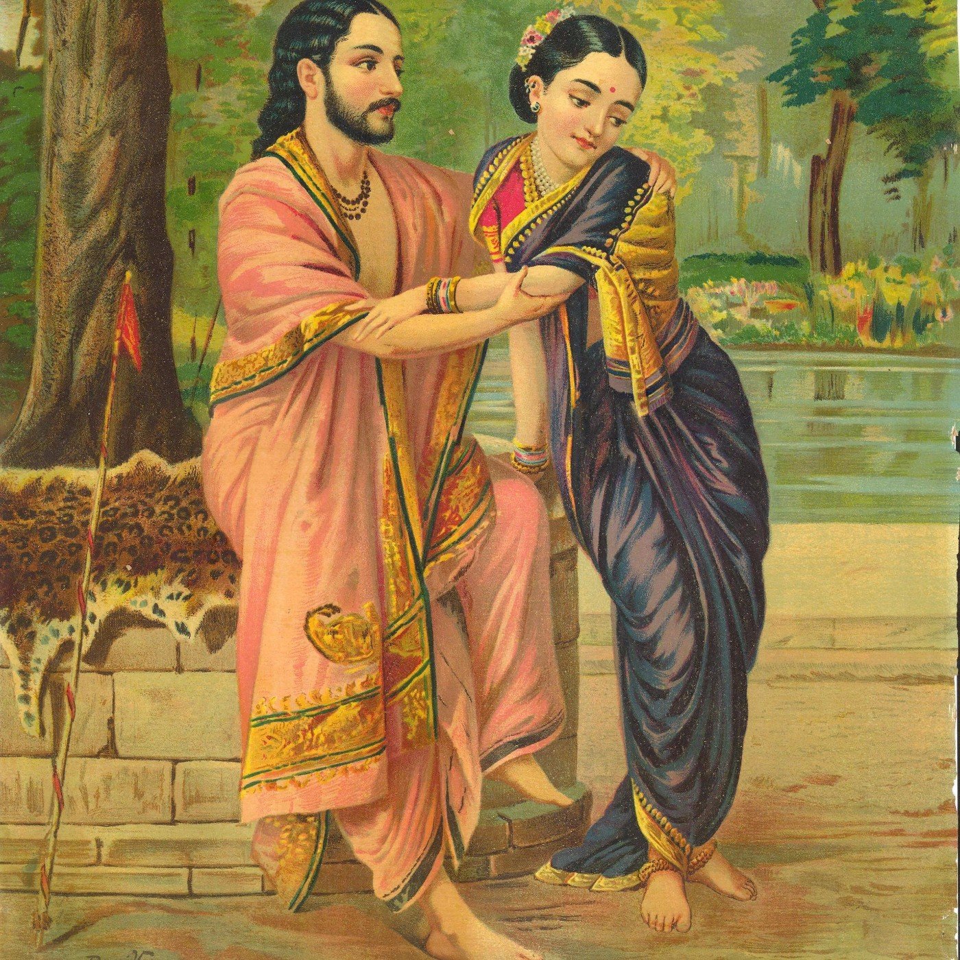 arjuan subhadra, oil painting by Raja Ravi Varma, wikicommons, paintphotograpsh, reproduction, art
