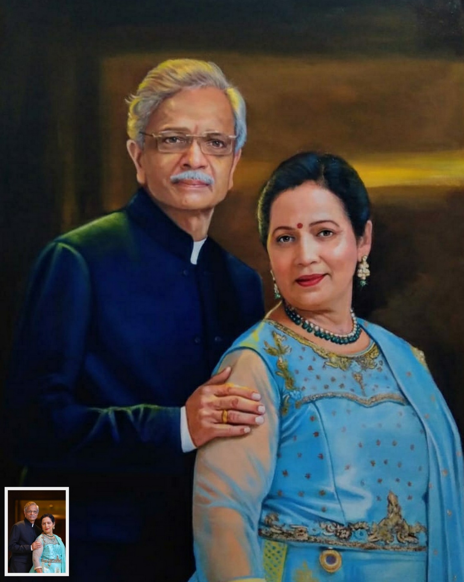 Anniverary painting gift, unique painting gift, anniversary painting, oil portrait painting
