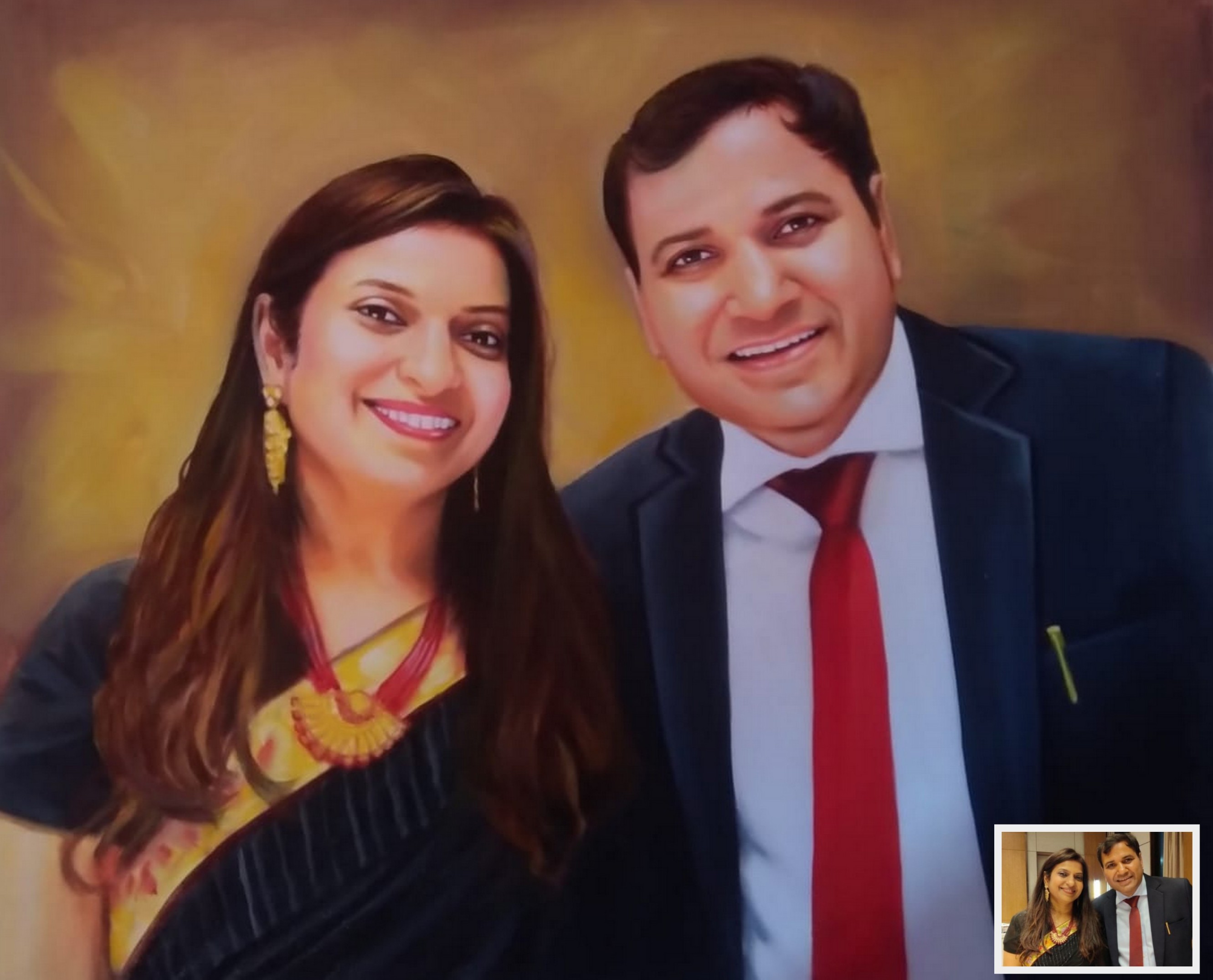 Oil painting of couple, couple portrait painting, painting from photo, photo to painting, 