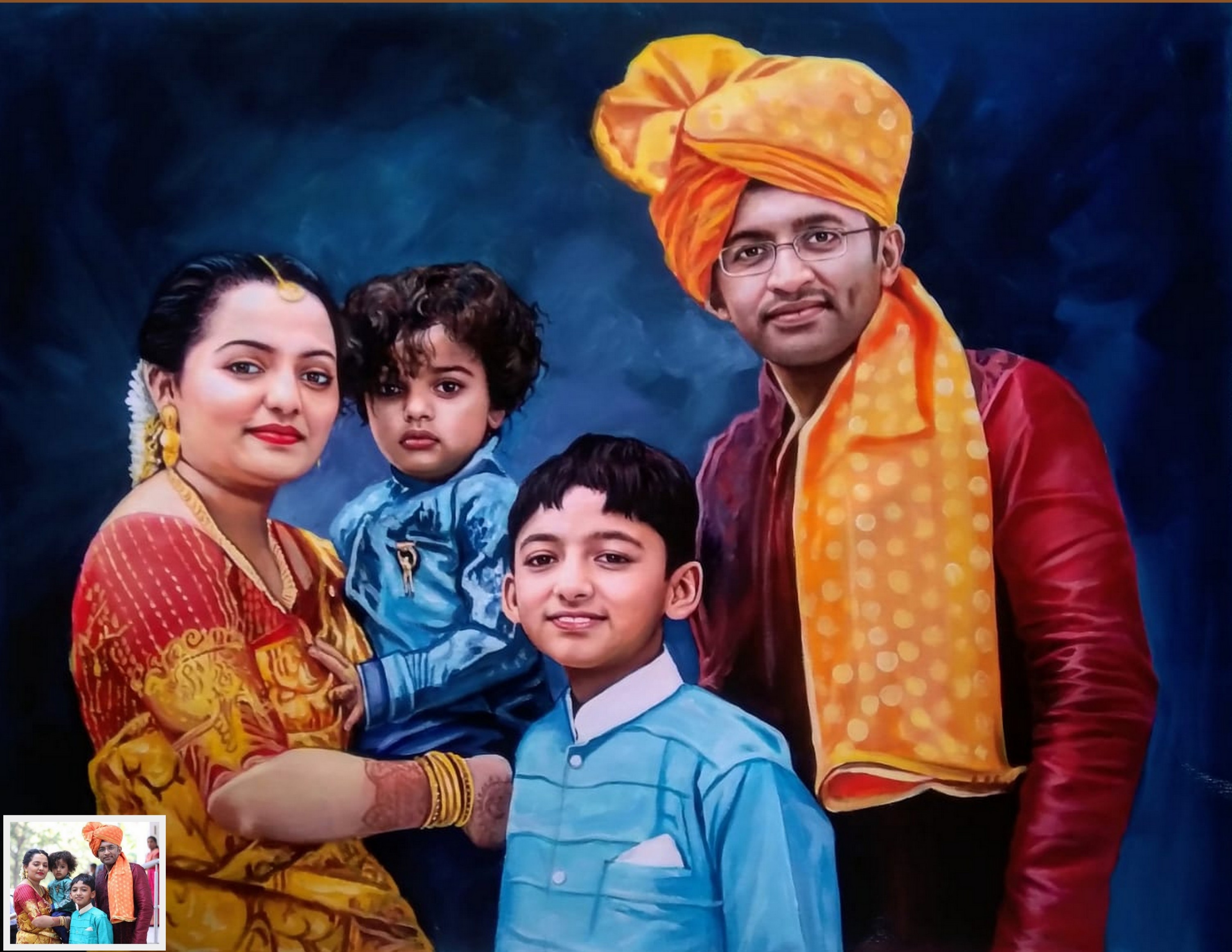 family painting, family painting from photo, family portrait painting, family oil painting, 