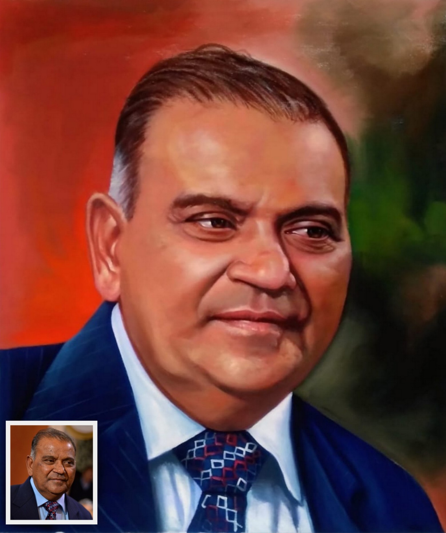 retirement gift portrait painting of colleague, farewell gift, corporate gift, sendoff gift