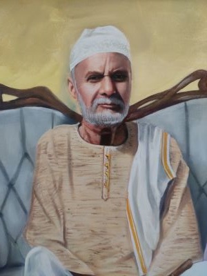 oil portrait painting from photo of an old man