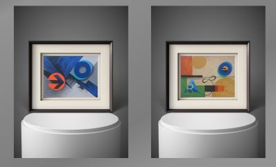 Hand-painted Logos in Abstract Art Pieces To Commemorate Business Partnership