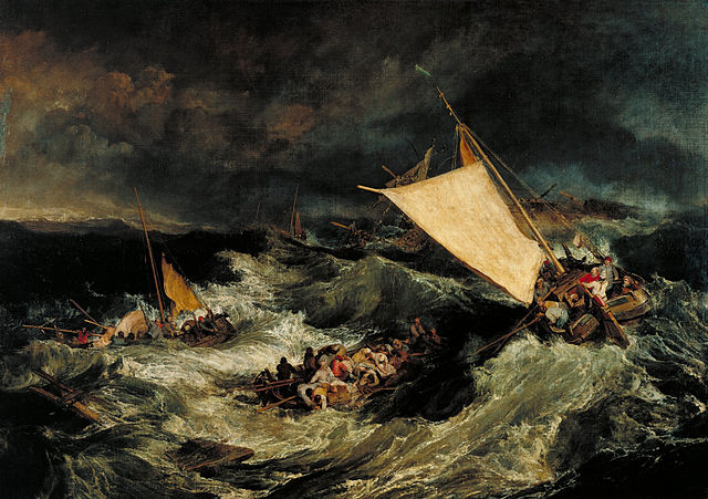Joseph Mallord William Turner-The Shipwreck, wikipedia commons, paintphotographs