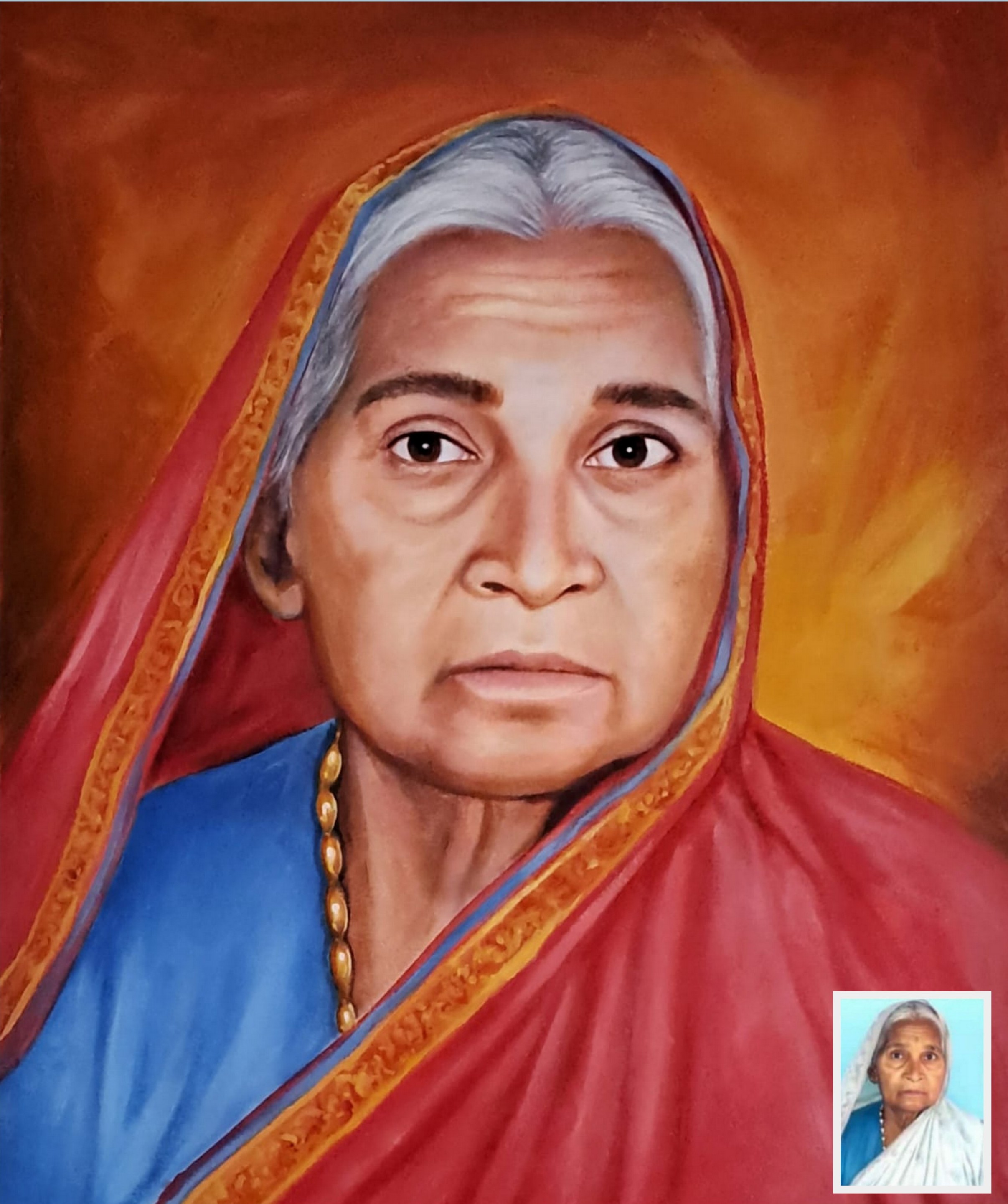 grand mother memorial portrait painting, painting of deceased loved one from photo, pic to painting