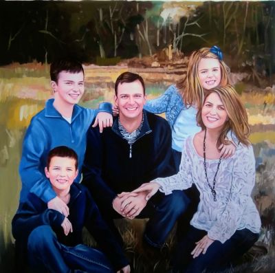 personalised executive gifts family portrait painting
