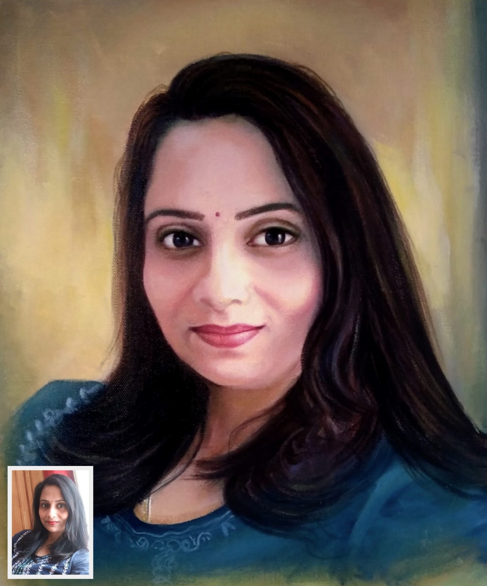 painting for mother, art from photo, photo to painting, oil portrait
