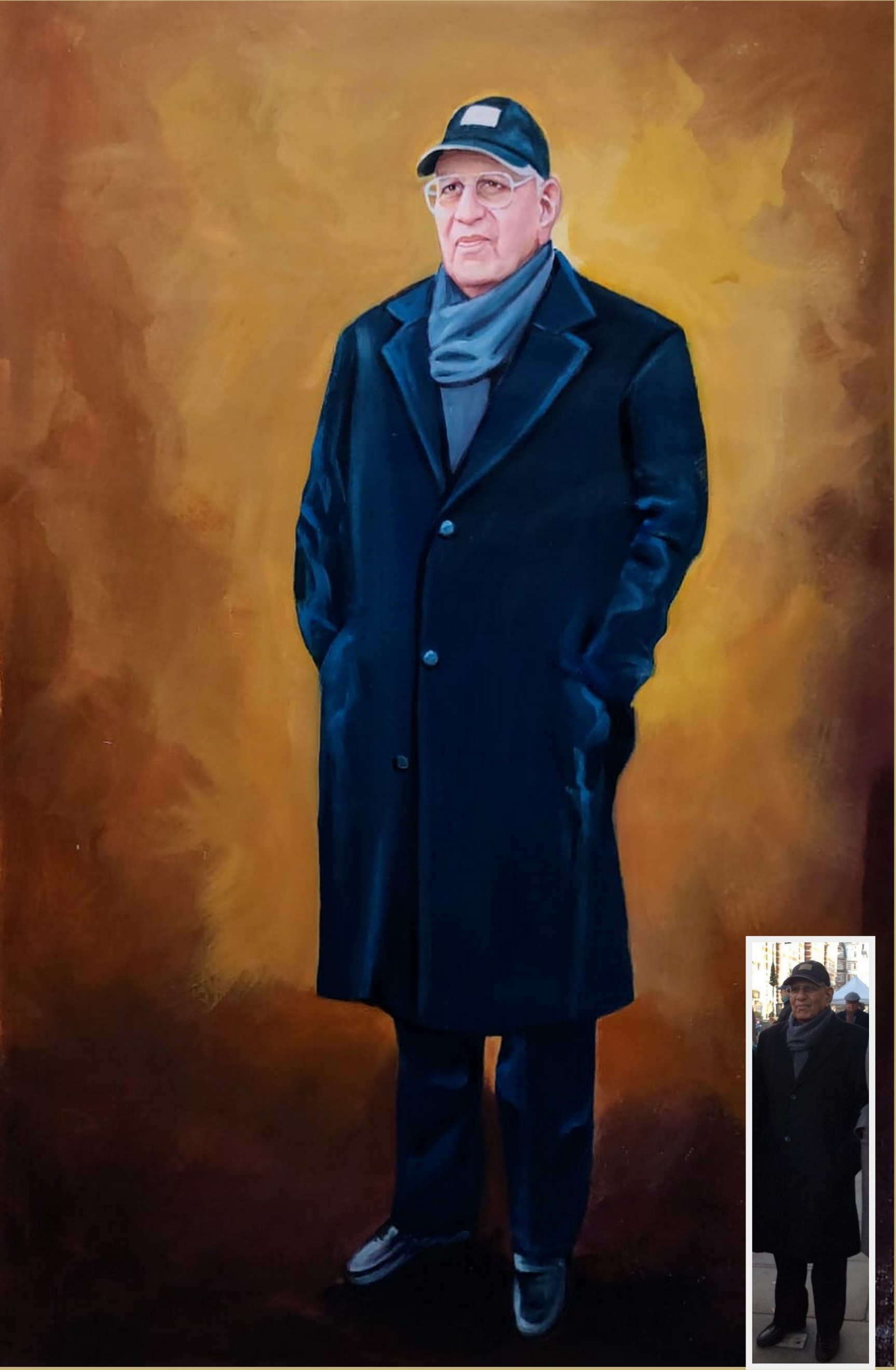 deceased loved one oil painting from photo, memorial oil painting of father from photo, portrait art