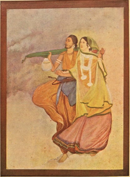 siddhas of the upper air by abanindranth tagore, watercolors by abanindranth tagore , 