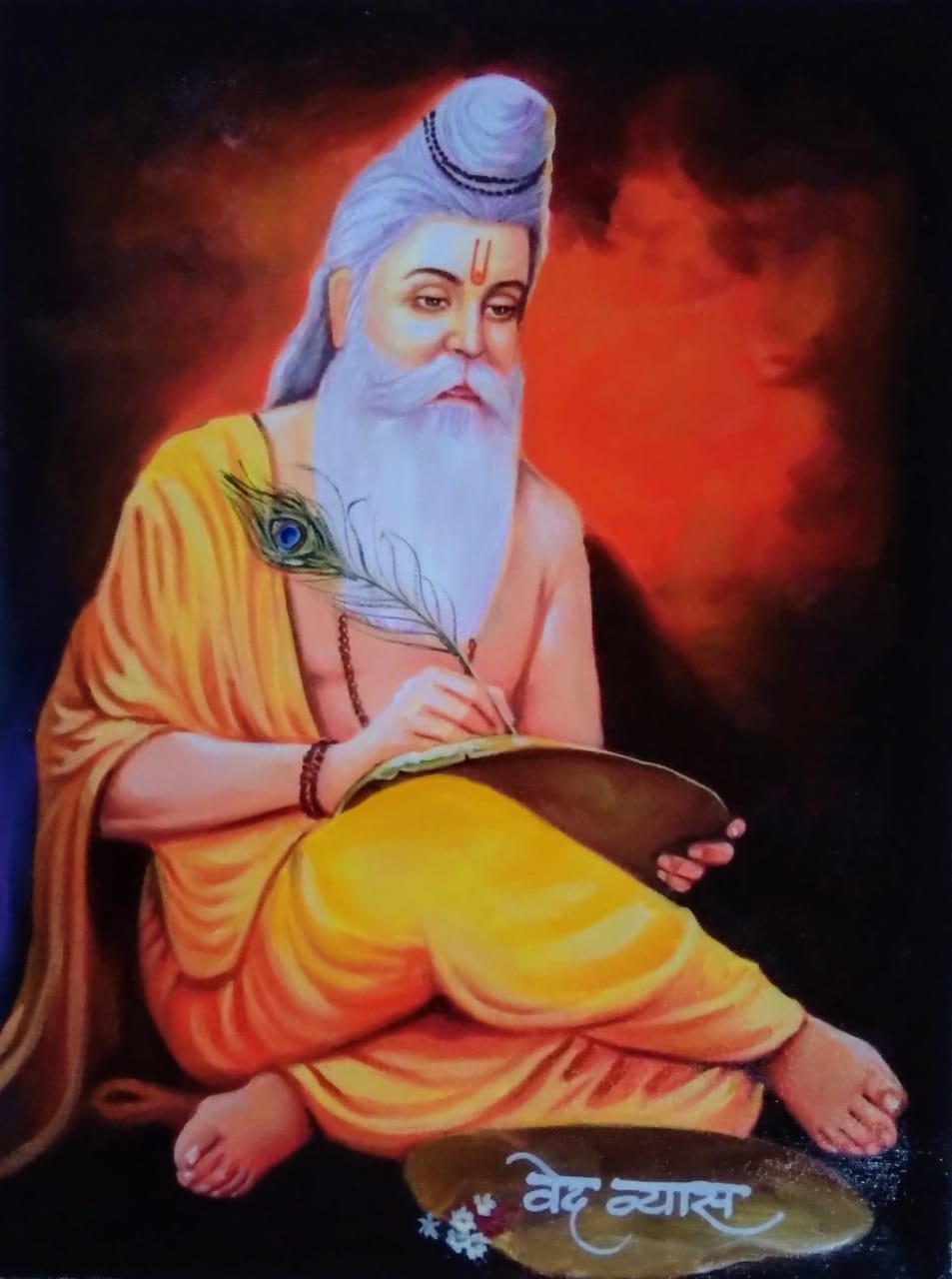 oil painting of Shri Ved Vyasa, 